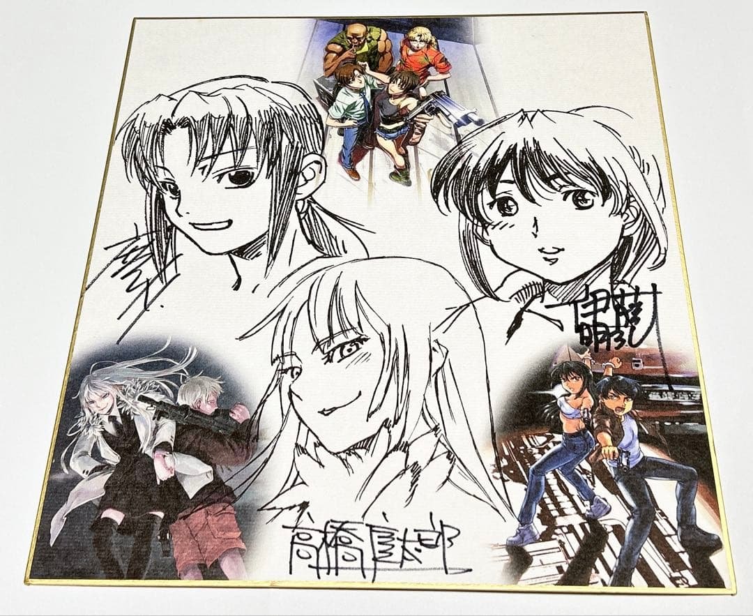 ハ*ロ様 伊藤明弘 広江礼威 高橋慶太郎 直筆イラストサイン色紙 伊藤明弘 広江礼威 高橋慶太郎 直筆イラストサイン色紙 - メルカリ